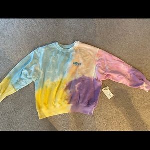 Billabong tie-dye crewneck sweater